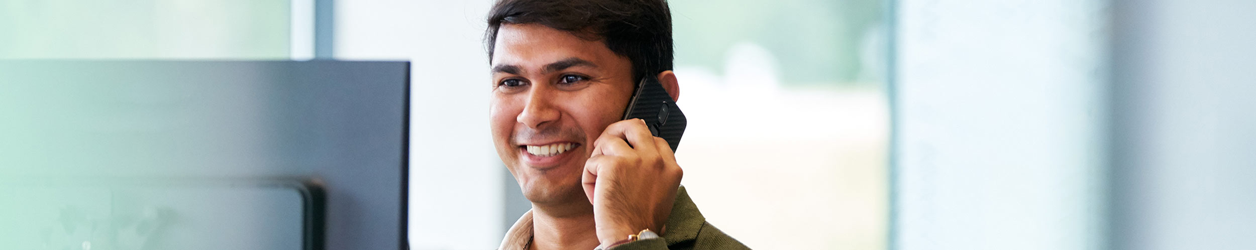 man working on computer